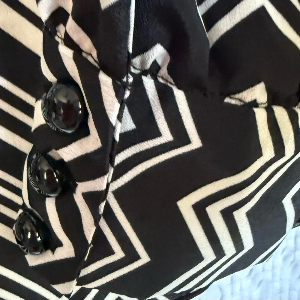 Missoni for Target Mare Stripe Blouse in Black and White SZ L